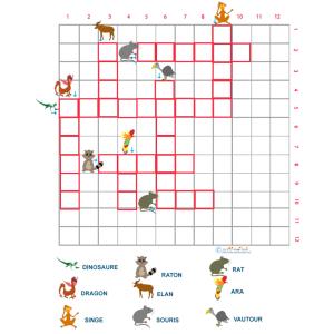 Grille de mots croisés sur les animaux grille 8 