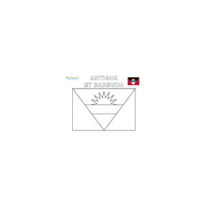 Drapeau Antigua et Barbuda pour le coloriage