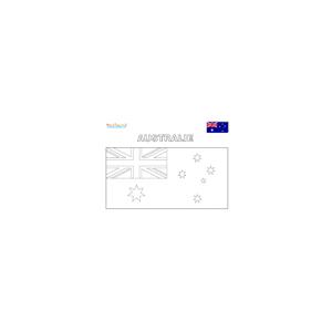 Drapeau de l'Australie à colorier