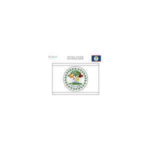Drapeau de Belize à colorier