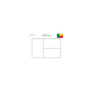 Drapeau du Benin à colorier