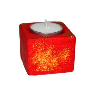 Bougeoir peint décoré de paillettes