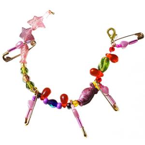 Bracelet en épingles et perles fantaisies