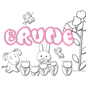 coloriage prénom Brune