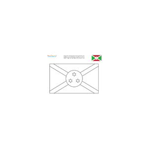Coloriage du drapeau du Burundi