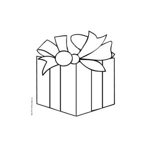 dessin à colorie d'un cadeau