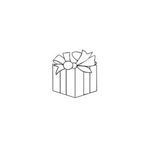 Coloriage d'un gros cadeau de Noël