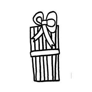 Coloriage d'un cadeau haut
