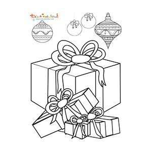 Des cadeaux de Noël à colorier