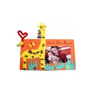 Cadre photo girafe en mousse