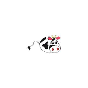 Modèle de vache pour cadre champêtre