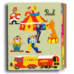 Cahier de texte décoré de gommettes cirque