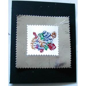 Illustration d'une carte décorée de paillettes