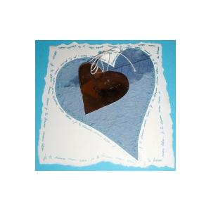 Carte coeur bleu 