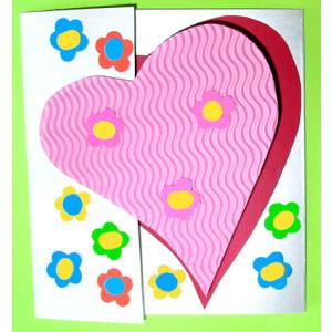 Fabriquer une carte 3D coeurs