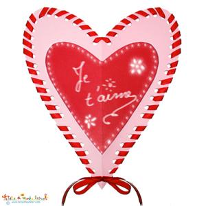 Carte coeur piqué pour la fête des mères