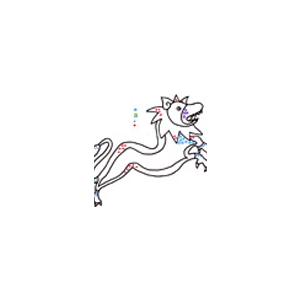 Imprimer l'exercice de graphisme celtique 5 : Lion