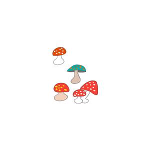 graphisme champignons automne
