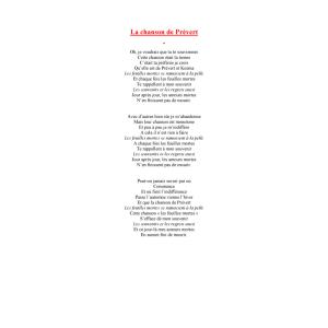 La chanson de Prévert