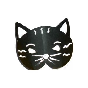 Un masque de chat inspiré de la jungle urbaine pour le déguisement des enfants, pour le carnaval ou les fêtes d'enfants. ce masque en papier noir épais est facile à réaliser même p