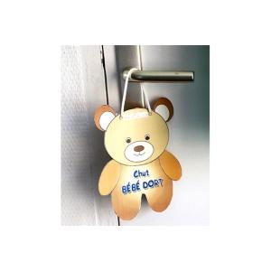 Pancarte petit ours chut bébé dort