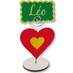 Clip coeur marque-place, pense-bête