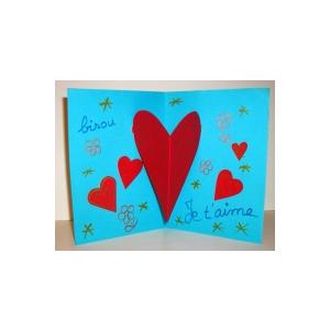 Fabriquer une carte coeur animée coeurs