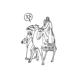 Colorier les rois mages et la galette