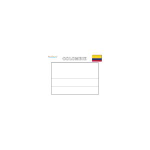 Drapeau de la Colombie à colorier