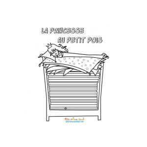 Coloriage Princesse au petit pois