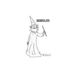 Dessin de Merlin à colorier