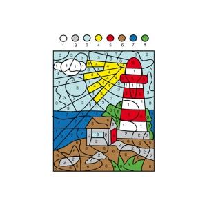 La mer : Coloriage numéroté