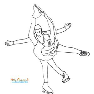 Coloriage de patinage danse 