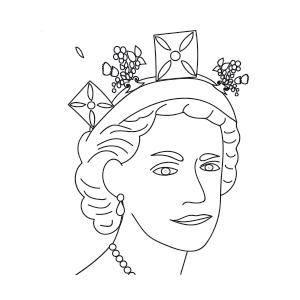 Coloriage de la Reine Élisabeth II