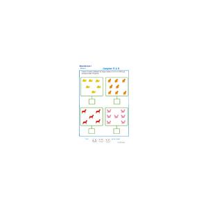 exercice 1 pour apprendre à compter les choses sur un tableau GS 