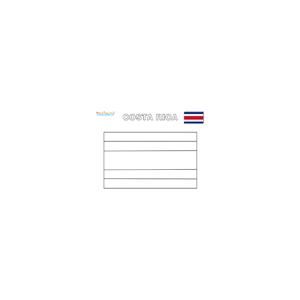 Coloriage du drapeau du Costa Rica
