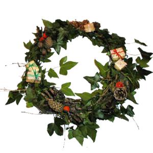 couronne de bienvenue en branches