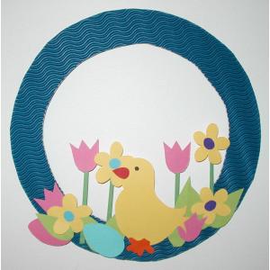 Couronne en carton pour le printemps