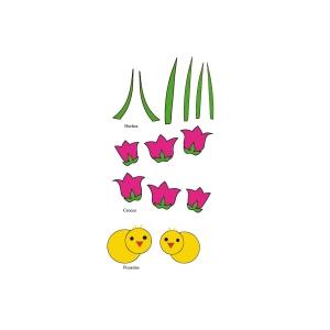 Imprimer les crocus et les poussins pour le mini panier 