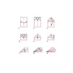 Croquis origami de l'avion