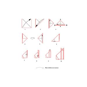 Croquis origami du chat