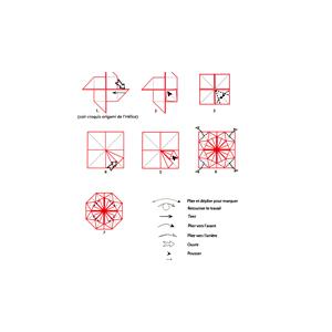 Croquis origami de la rosace