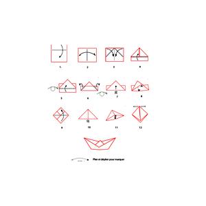 Croquis origami du bateau