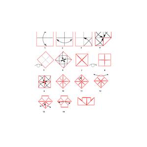 Croquis d'origami du modèle de bateau à imprimer 