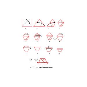 Croquis origami du chapeau