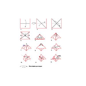 Croquis origami de la chauve souris 
