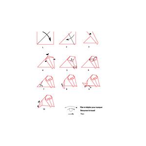 Croquis origami du chien