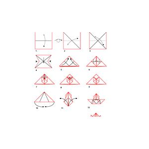 Croquis origami du lapin manga