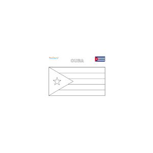 Coloriage du drapeau de Cuba