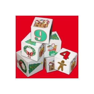 Cubes de Noël à chiffres